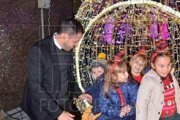 Encendido de la decoración navideña e inauguración del belén canario de Los Llanos  (Foto Francisco Javier Santana)
